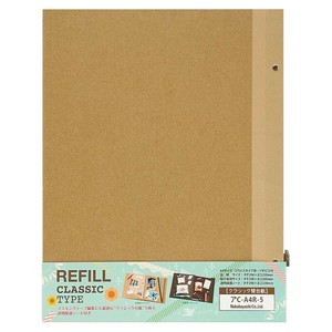 ナカバヤシ　クラシック替台紙　ビス式用　A4　クラフト　5枚　アC-A4R-5-KR