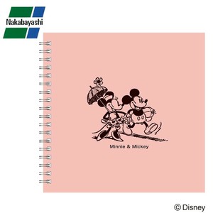 ナカバヤシ リング式アルバム ディズニー かける〜のエアー台紙 Sサイズ ミッキー&ミニー ピンク