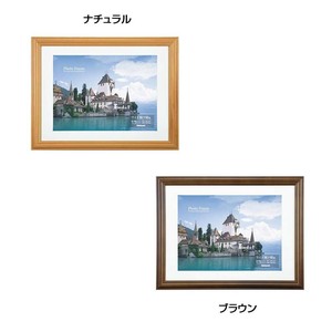 ナカバヤシ 木製写真額 ワイド四ツ切判　ナチュラル・F-SW-106-N