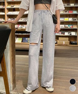 国内即納 ダメージ スウェットパンツ レディース