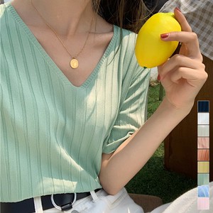 国内即納 リブニット トップス レディースニットt
