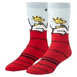 【ODD SOX（オッド ソックス）】クルー ソックス LARGE FEET SNOOPY & WOODSTOCK OS-SOC-M-35502MONCD