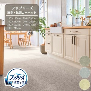 【ファブリーズカーペット】アスポップル 日本製 消臭・抗菌 防ダニ 防炎 ラグ 敷き詰め