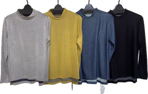 リバーシブル　　ハイネック（4色 M〜L）　日本製｜カットソー｜柔らか素材｜インナー