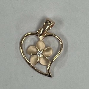 ハワイアンジュエリー ペンダントトップ   Plumeria Heart PK