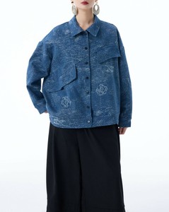アウター  デニム    無地  花柄 ゆったり 快適 レディース ファッション  WCMA427