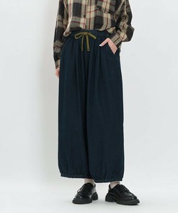【2025秋冬新作】お裾がきゅのデニムPT バルーンシルエットウエストゴムデニムパンツ