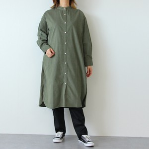 Button Shirt/Blouse Band-Collar Shirt Corduroy 100% Cotton [A/W NEW]