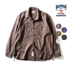 【2025秋冬新作】【HOUSTON】STRIPE VIYELLA SHIRT