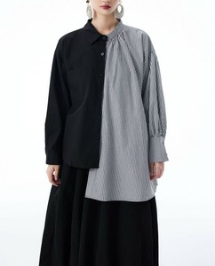 シャツ  長袖  不規則   無地  ゆったり 快適 レディース ファッション  WCMA433