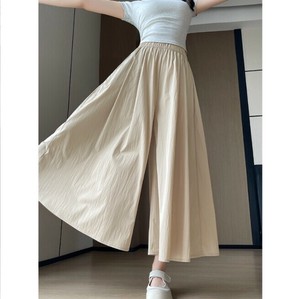 ワイドパンツ カジュアル 糸氷 無地  ゆったり 快適 レディース ファッション  MBQ2907