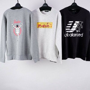 予約 メンズ  プリント 面白ロゴ 裏起毛トレーナー スウェット トレーナー 裏起毛 刺繍 ロゴ ワンポイント