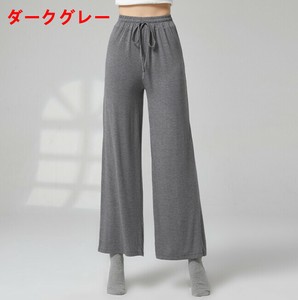 スポーツ ワイドパンツ 社交ダンス 練習着  無地 快適 レディース ファッション  MBQ2910