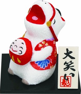 【干支】【午】【開運】【置物】（小）大笑い（立）だるま持ち 午