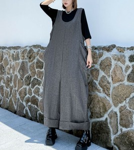 サロペットパンツ  クロップドパンツ  無地  ゆったり 快適 レディース ファッション  WCMA441