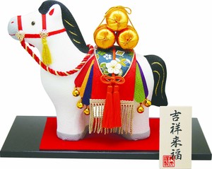 【干支】【午】【開運】【置物】ちりめん 吉祥縁起午