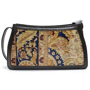 トルコ製　ヘレケ絨毯牛革ショルダーバッグ　HS-BAG-L1-02