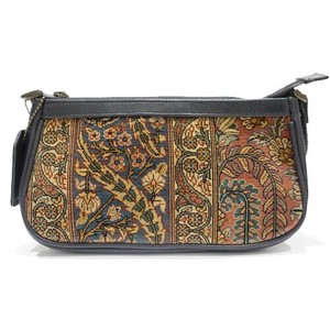 トルコ製　ヘレケ絨毯牛革ショルダーバッグ　HS-BAG-S1