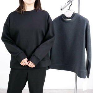 予約販売 あったか裏ボア天竺トレーナー ブラック 無地 スウェット トレーナー 裏ボアトレーナー 防寒