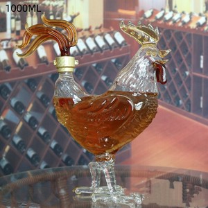 酒瓶  500ML  500ML 鶏の造形   ウイスキーボトル WCMA452