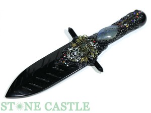 ☆一点物☆【開運＆風水アイテム】ヒーリングナイフ オブシディアン No.37 ★特価★ 【パワーストーン】
