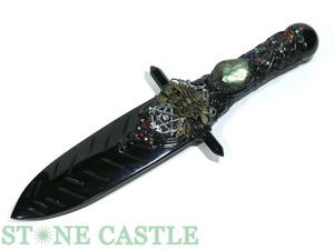 ☆一点物☆【開運＆風水アイテム】ヒーリングナイフ オブシディアン No.42 ★特価★ 【パワーストーン】