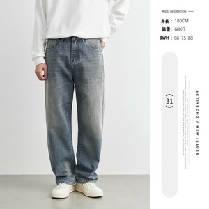 P22825 カジュアル  ファッション 2025春秋新作 パンツ ストレート デニム 通気 ボトムス メンズ 韓国風