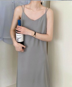 ワンピース サスペンダー 美背 Vネック 無地 ゆったり  快適 レディース ファッション  MBQ2958