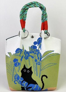 お洒落 手提げ アニマル猫柄 コンパクトサイズ ミニトートバッグ 　　ba0561