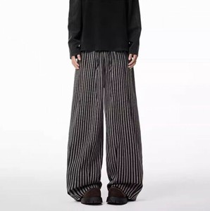 ワイドパンツ ストライプ 春秋 無地 ゆったり 快適  メンズファッション   MBQ2968
