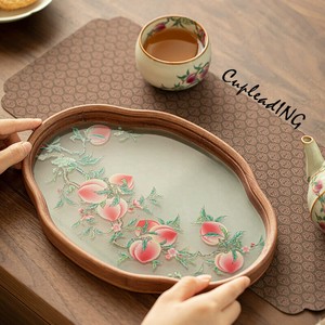 【定番商品】激安セール 耐熱・耐高温対応 アウトドア用茶盤 急須受け付き コンパクト干泡トレイ 家庭用