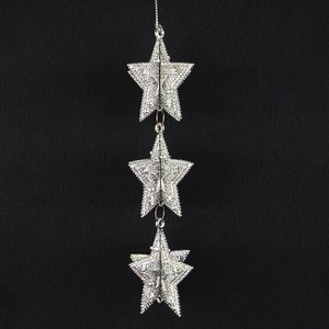 アクリル立体3連スタークリスマスオーナメント
