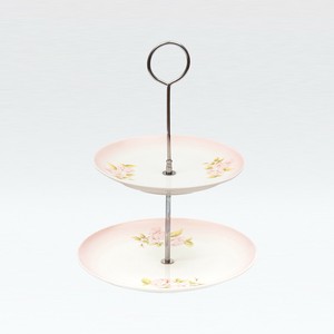 ＜新作・予約＞【日本製】ケーキスタンド［花柄/カントリー雑貨/陶器/ダイアナローズ/アフタヌーンティー］