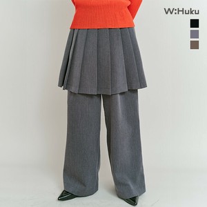 【イージーケア】パンツ《リンクルフリーツイルスカートパンツ 全3色》