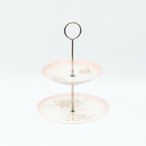 ＜新作・予約＞【日本製】ケーキスタンド［花柄/カントリー雑貨/陶器/エマ/アフタヌーンティー］