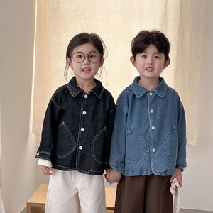 韓国スタイル 2色8サイズ シャツ 無地 長袖 デニム カジュアル 秋 春