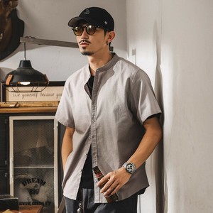 P22848 メンズ トップス カジュアルシャツ 2025夏新作 ヴィンテージ 半袖 カジュアル 日系 快適な着心地