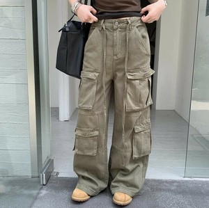 u28918レディース ボトムス ロング丈 ワークパンツ  2色 ストリート 韓国風 2025夏秋新作