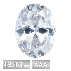 キュービックジルコニア オーバル AAA 18×13mm ホワイト パーツ ハンドメイド