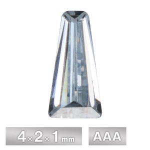 キュービックジルコニア テーパー 4×2×1mm AAA ホワイト 50個 パーツ ハンドメイド