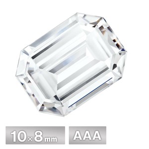 キュービックジルコニア オクタゴン 10×8mm AAA ホワイト 50個 パーツ ハンドメイド