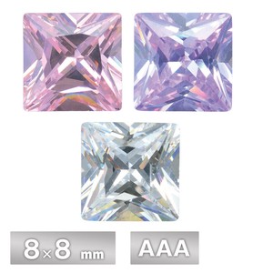 キュービックジルコニア スクエア AAA 8×8mm 全3色 ーツ ハンドメイド