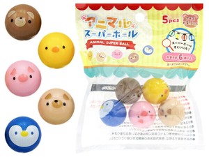 【可愛い動物のスーパーボールです】スーパーボール2.3cm　アニマル5P