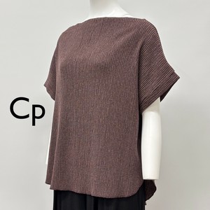【イタリア製】Cp 無地 バックヘム 半袖ニットソー