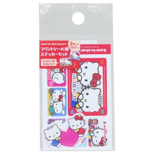 【ステッカー】ハローキティ＆ディアダニエル プリントシール風ステッカーセット
