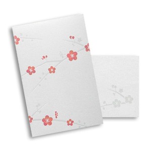 【ポチ袋】ROKKAKU 箔ぽち袋 メッセージカード付き 松竹梅 3セット入り 梅