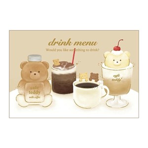 【ポストカード】ROKKAKU x cafe teddy ポストカード 1枚入り ドリンク
