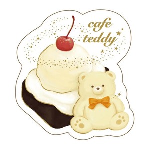 【ステッカー】ROKKAKU x cafe teddy ステッカー ケーキ