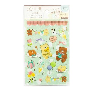 【シール】ROKKAKU x cafe teddy 手帳デコセット パーティ