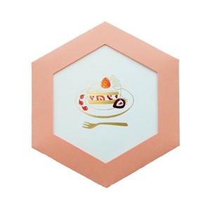 【グリーティングカード】ROKKAKU CARD メッセージカード ごほうびスイーツ ショートケーキ
